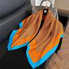 Fashion Twist Silk Scarf Color Block Printed Scarf Twill Silk Large Square Scarf 91x91cm Shawl Sunscreen Travel Headscarf