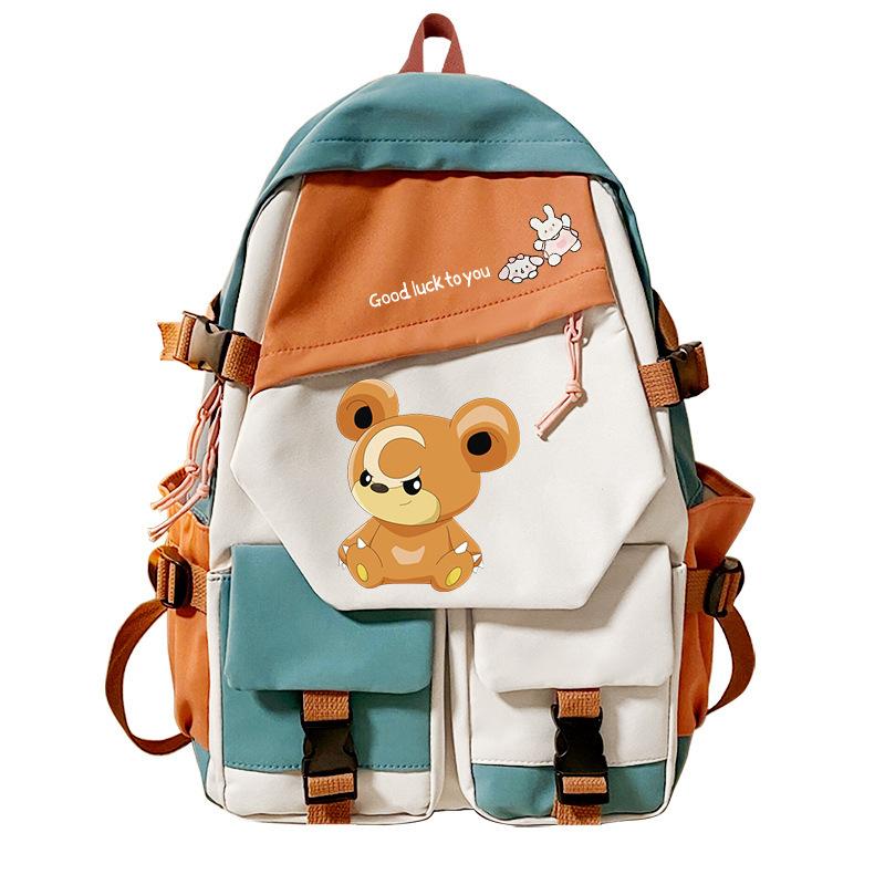 Pokemon Elf Peripheral Printed Casual Backpack Elementary and Secondary School Students Large Capacity Backpack