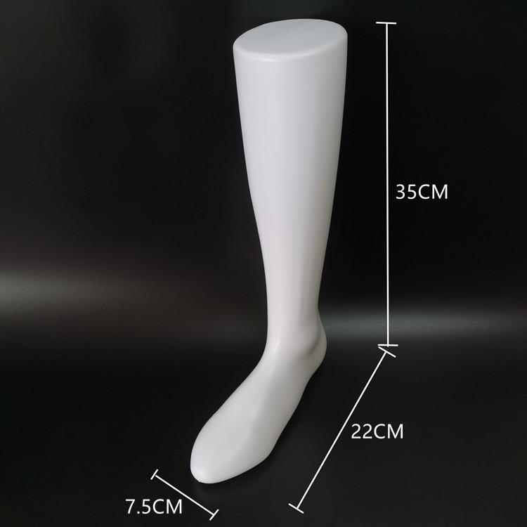 Black Plastic Foot Mannequin Model for Displaying Socks and Shoes - Male & Female Style, Flat-Bottomed, Ideal for Retail and Fashion Showcases.