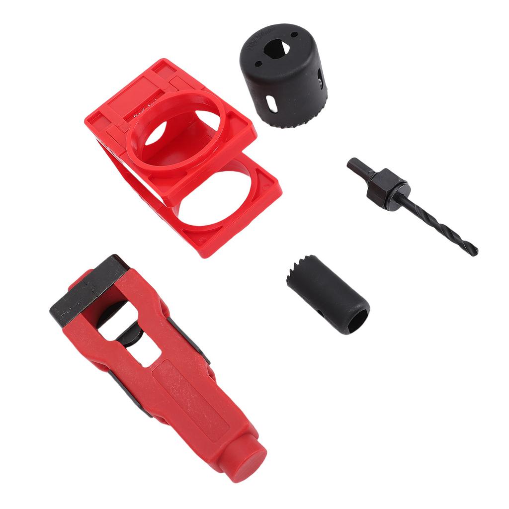 Door Latch Mortise Tool Spherical Lock Installation Kit Guide Template and Hole Saws for 1 3 4 1 3 8 Inch Thick Doors