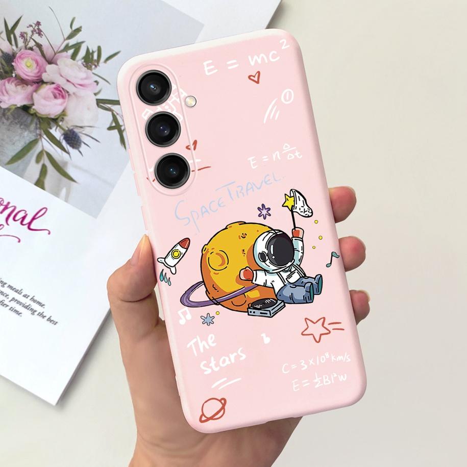 For Samsung A25 5G 2023 Case SM-A256B Cute Astronaut Duck Slim Soft Silicone Back Phone Cover For Samsung A55 A35 5G A356B Coque