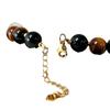 National Style Maillard Style Natural Tiger'S Eye Stone Necklace Female Natural Sugar Cube White Crystal Retro Sweater Chain
