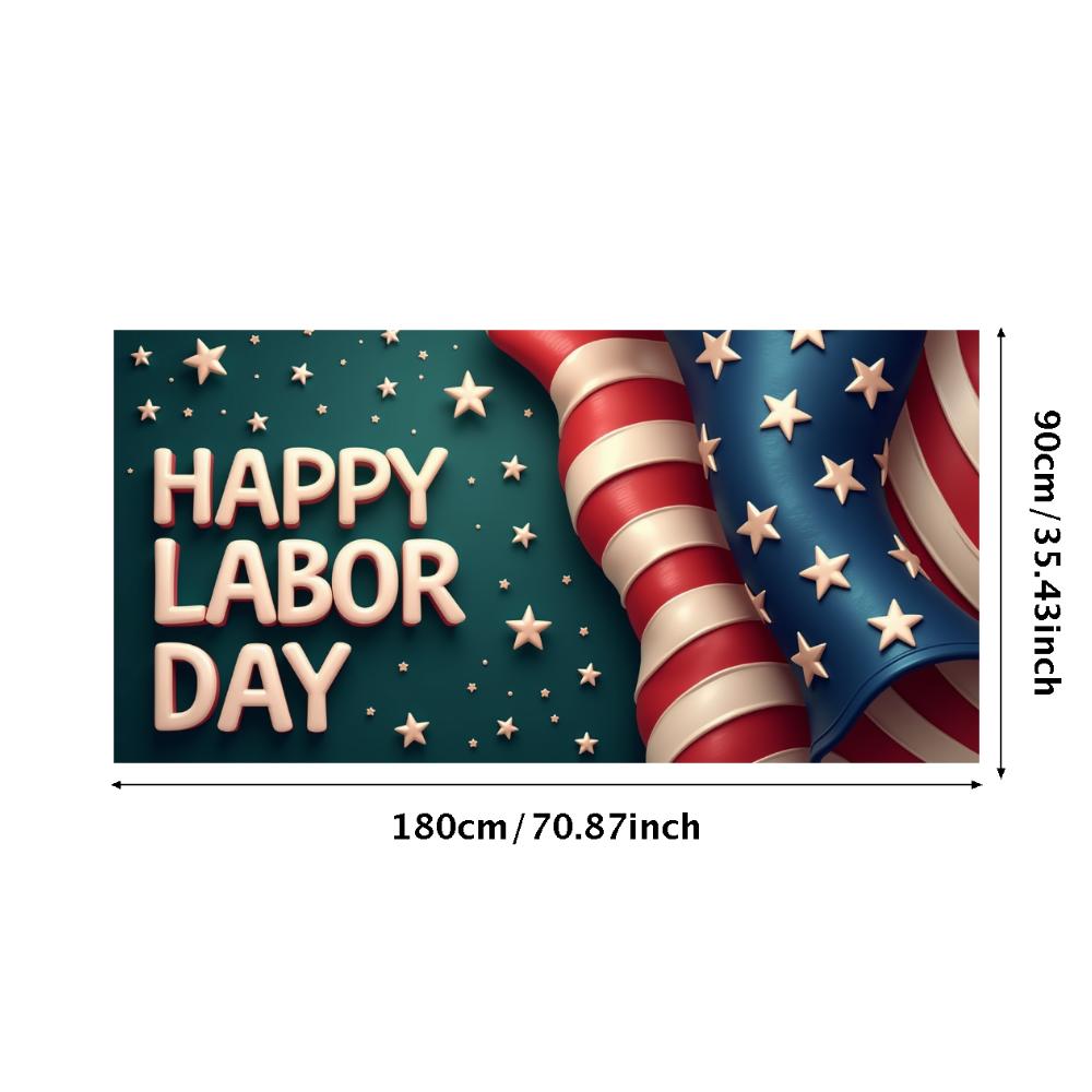 Labor Day Banner High Quality Patriotic Banner Patriotic Style for Parade Background Outdoor Decoration Holiday Festivity