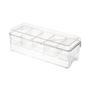 Outdoor Crisper with Lid Multi-Grid Transparent Food-Grade Container Dustproof Spill-Proof Lunch Box for Camping Picnic And Refrigerator