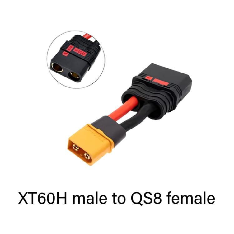 Flexible Silicone XT60 Male to QS8 Female Charging Cable For Drones Car And Robotics Power Supply