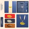 Custom Logo School & Business Notebook Set Wired Glue Bound PU Leather Cover Notepad Gift for Students and Professionals