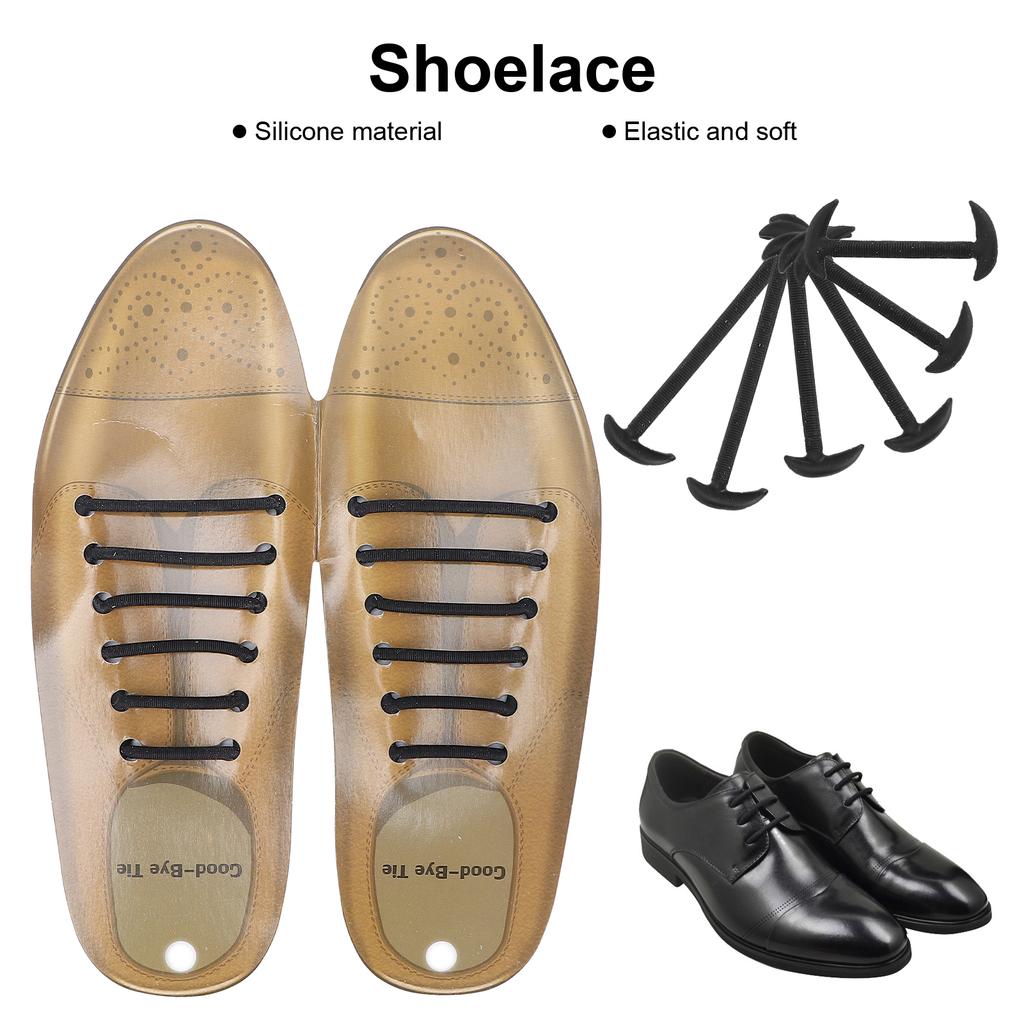 12pcs Professional No Tie Shoelaces Travel Portable Waterproof Elastic Silicone Shoelace