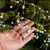 White Gold Christmas Tree Beads Chain Glitter Branch Garland Crystal Curtain  Home New Year Decor