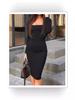 Novinka Jarní Dámské Bodycon Šaty - Dlouhý Rukáv, Sexy Vysoký Pas, Obepínající Boky