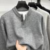 Men's High Gram Weight Solid Color Crew Neck Knit Sweater - New 2025 Casual Fashion