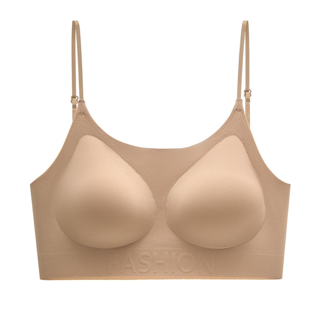 Underwear women's summer thin collection anti-sagging liquid foundation underwear thin shoulder straps invisible sexy back bra