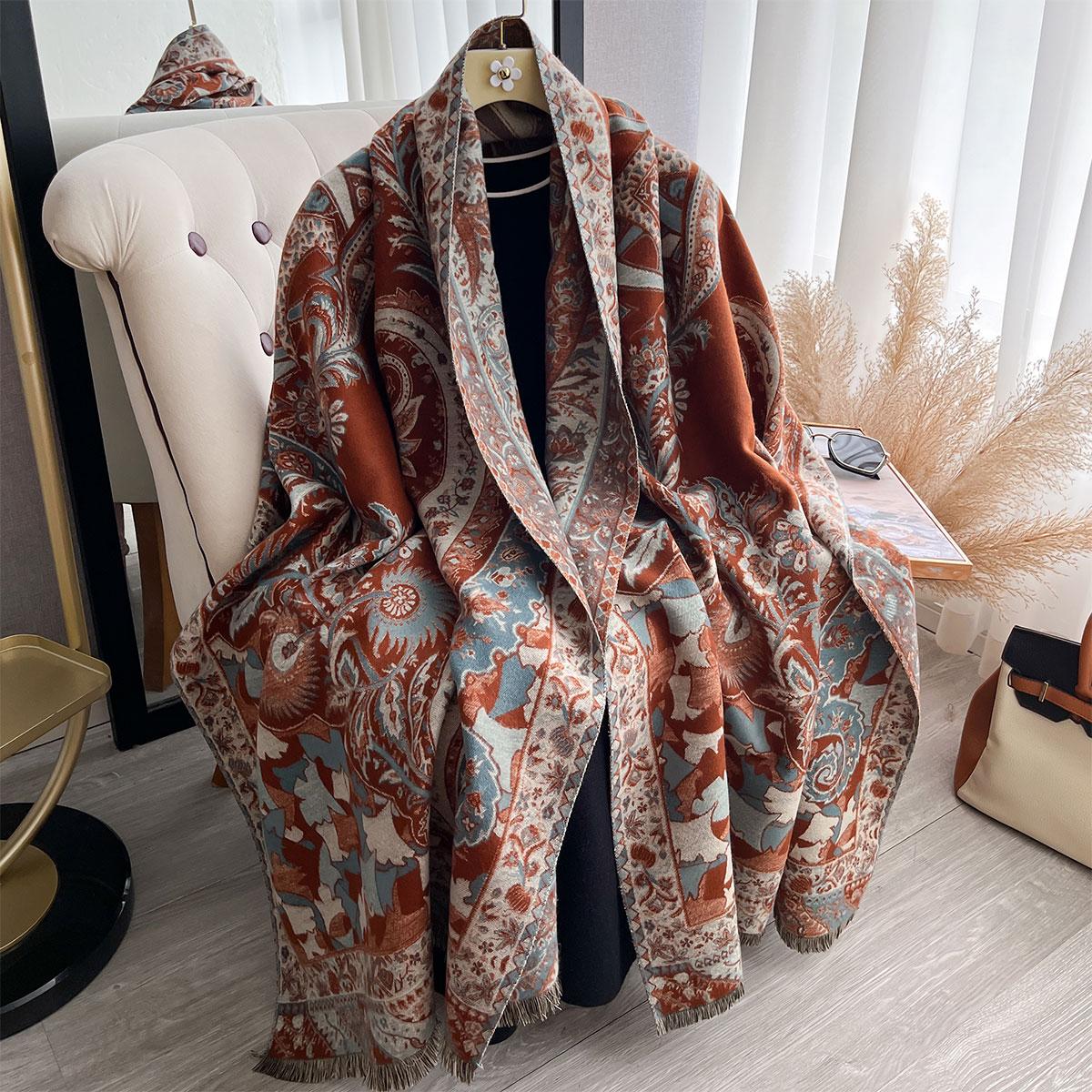 

Winter Women s Latest Design Imitation Cashmere Paisley Printed Pashmina Thick Warm Scarf Shawls Bufanda