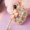 Packaging Decoration Backpack Pendant Key Ring Love Heart Keychain Crystal Key Pendant Keys Holder