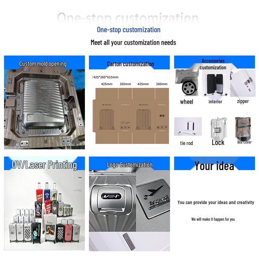 2026 New Aluminum Side-Opening 20-Inch Carry-On Suitcase - Large Capacity, High-Value Travel Pull-Rod Box