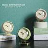 Small Table Clocks, Hongyada Classic Non-Ticking Desk Alarm Clock with Backlight Battery Operated HD Glass for Bedroom Living Room Kitchen Bedside