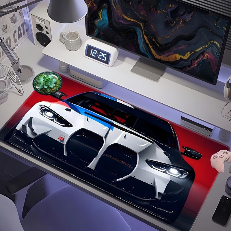 Lebendiges Sportwagen-Design Mauspads Groß Gummi Anti-Rutsch PC Schreibtischzubehör Mousepad für Büros und Gamer Tastatur Dekormatte