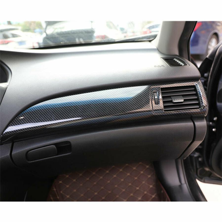 Carbon Fiber Look Front Air Outlet Frame Cover Trim For Honda Accord 13-17