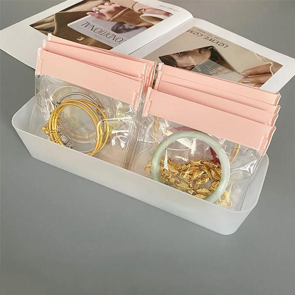 5Pcs Self Sealing Jewelry Zip Lock Bags Frosted Earring Ring Necklace Organizer Jewelry Pouch
