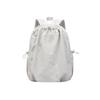 New Washed Cloth Backpack Medium Size Unisex Night Mist Gray 192518155U-2