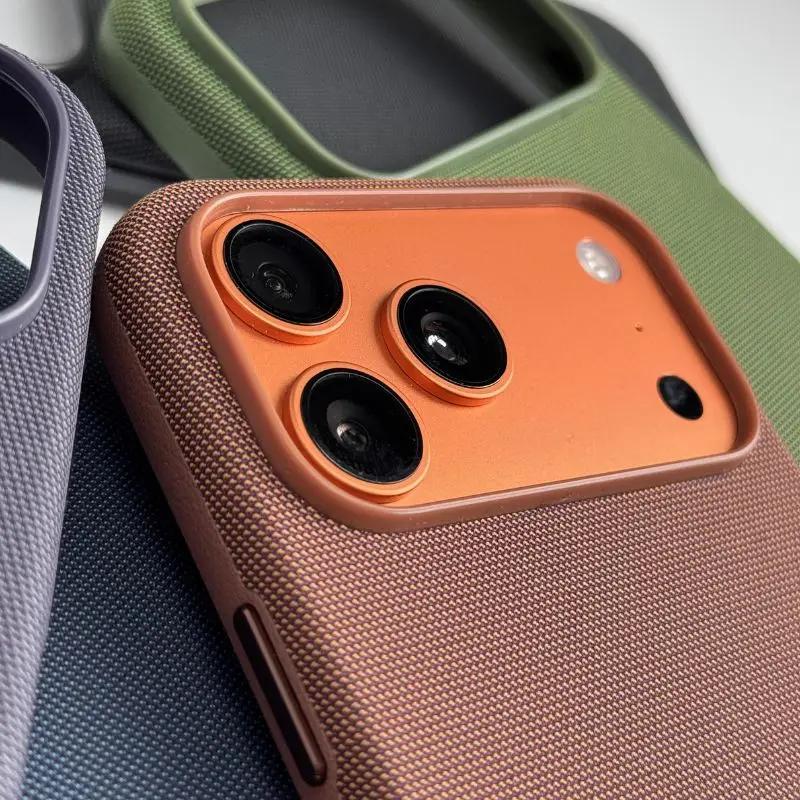 Luxury Tech Woven TechWoven Magnetic Case For iPhone 17 Pro 15 14 13 16 Pro Max Magsafe Wireless Charge Cover No Camera Control