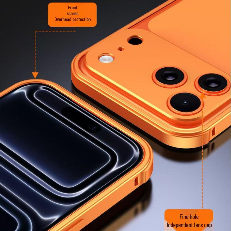 Apple iPhone 15 Pro Max Metallrahmen mit Objektivabdeckung Hülle