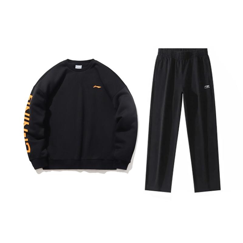 

Li-Ning Принт букв Модный Личность Хлопок Приятный к коже Универсальный Пуловер с круглым вырезом Свитшот с длинным рукавом Повседневный Спортивный костюм YWDV385-2-AKL03-1 XL