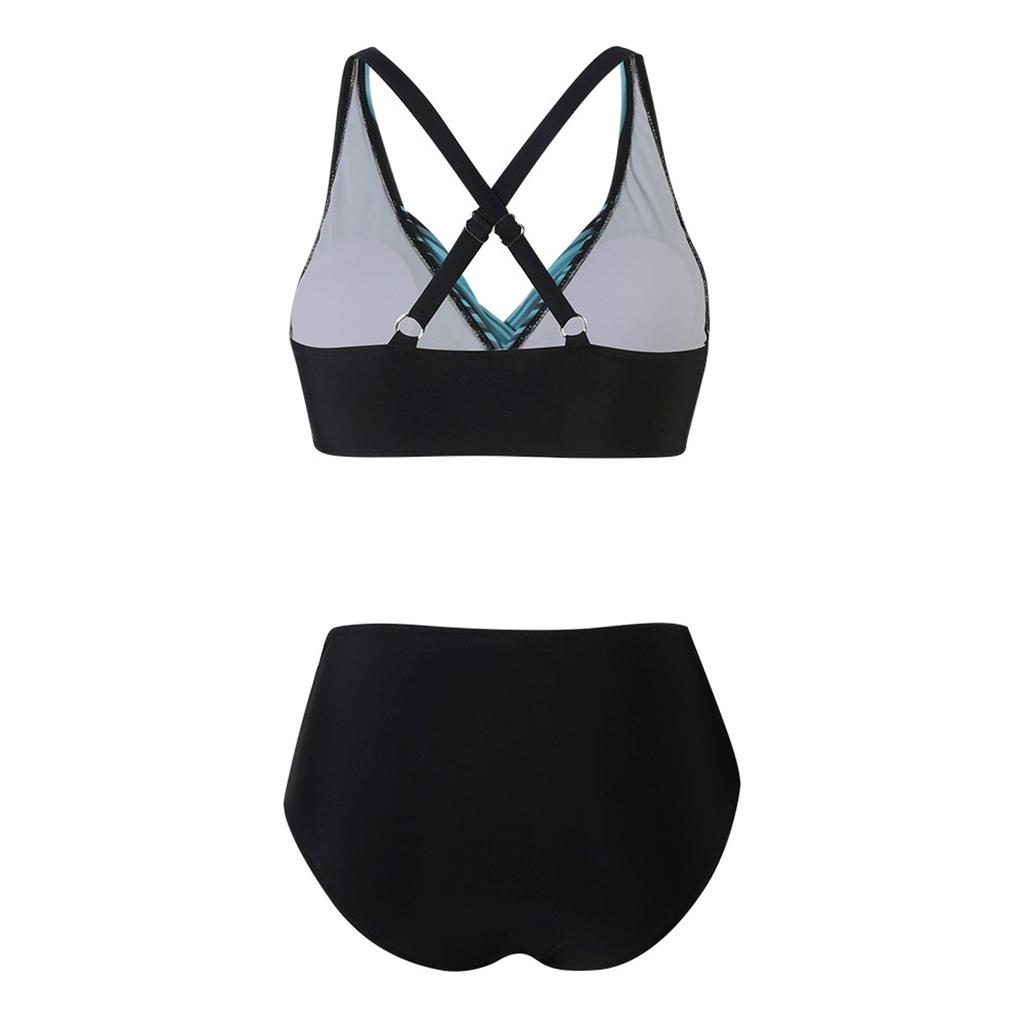 Women's Split Printed Swimwear Sense Bikini With Chest Pad No Steel Bra Swimwear