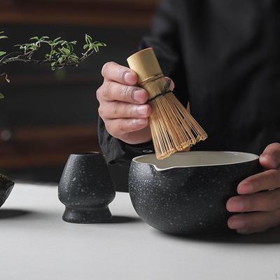 Matcha-Schüssel aus Keramik, Schneebesen, Tee und Halter mit Ausguss für die Küche