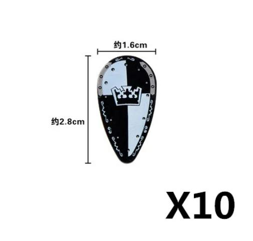 MOC Medieval Military Figures Weapons Building Blocks Knight Soldiers Shield Vest Armor Sword Ax Spear Bricks Toys Children
