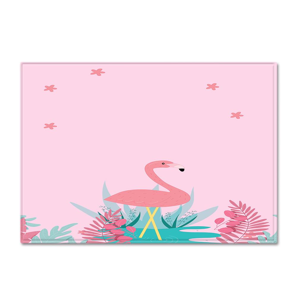 Fresh American Flamingo Printed Carpet Nordic Floor Mat
