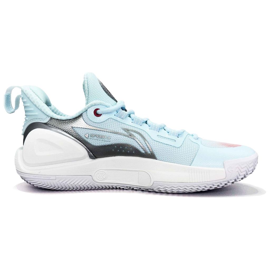 Li Ning Speed 9 Heißes Blut Schockwelle Stoff Abriebfest Leicht Niedrig geschnitten Basketballschuhe Unisex Rot Blau ABPT001-6()