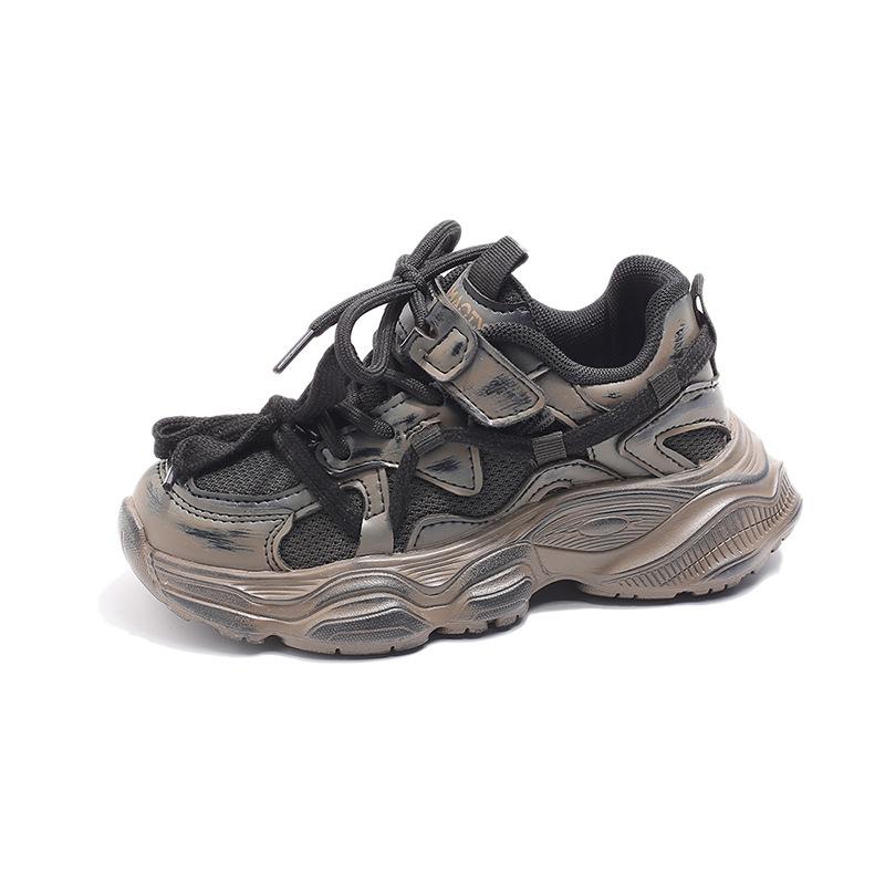 

Girls sports shoes 2025 spring and autumn new fashion platform classmate spot boys microfiber casual lightweight dad shoes 26