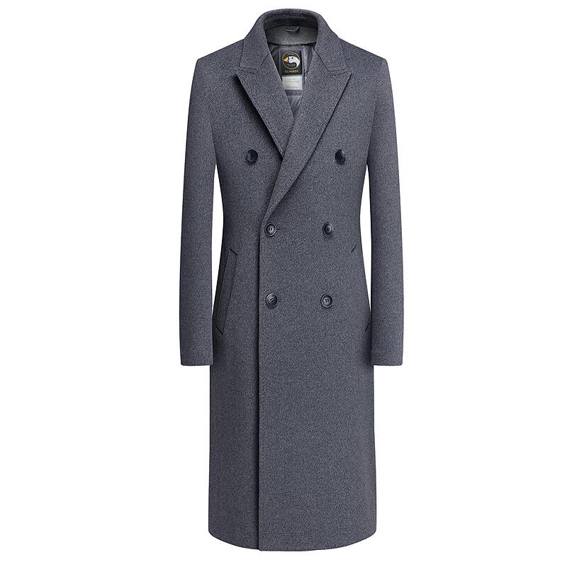 

FAPAI Men s Long Sheep Wool Coat with Detachable Duck Down Liner 3XL 56