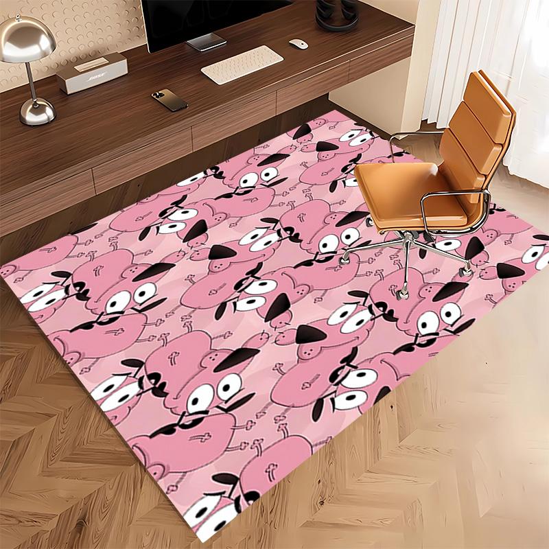 1pc Courage the Cowardly Dog2 Print Area Rug - Soft, Washable Non-Slip Indoor Mat, Living Room, Home Office Decorative Rug,Office Decorative