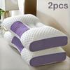 Buy1get1 free 2 soft woven neck massage couple pillows - adjustable ergonomic orthopedic support high-quality pillow core detachable pillowcase