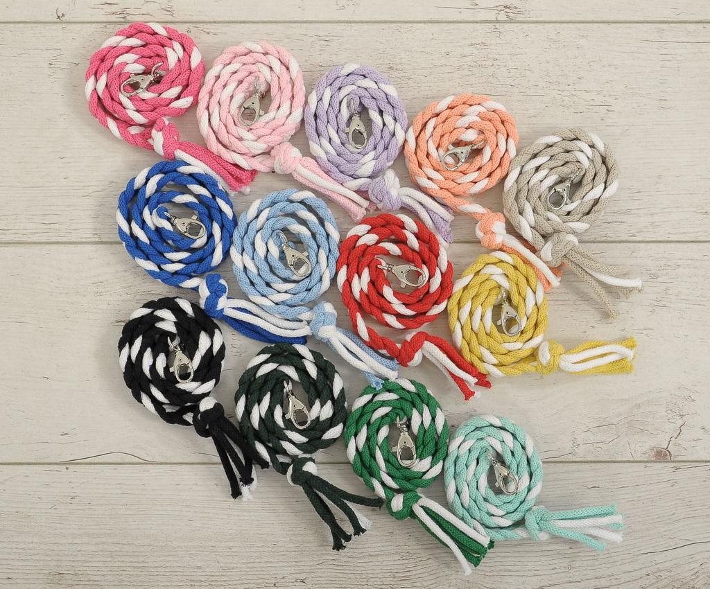 Hobby Horse Rope Lead - White and Orange