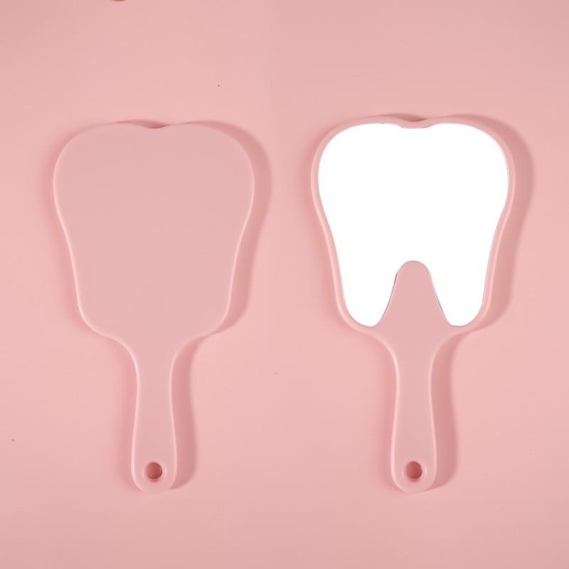 Cartoon Beauty Tooth Mirror: Cute Portable Handheld Mirror with Logo Option, Plastic Desktop Design