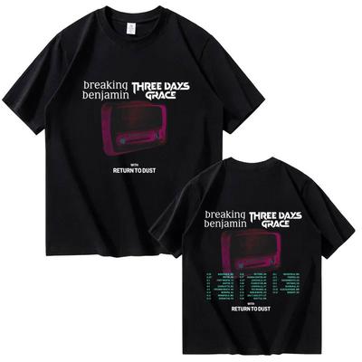 T-shirt de haute qualité pour Trois Jours: Grace Singer, Mode Punk Homme et Femme Été 2025 Coton Pur 100% T-shirt Imprimé