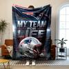 New England Patriots Weich und bequem Flanell Geeignet für Sofas Wohnzimmer Outdoor-Camping Reisen und auch ein tolles Jubiläumsgeschenk