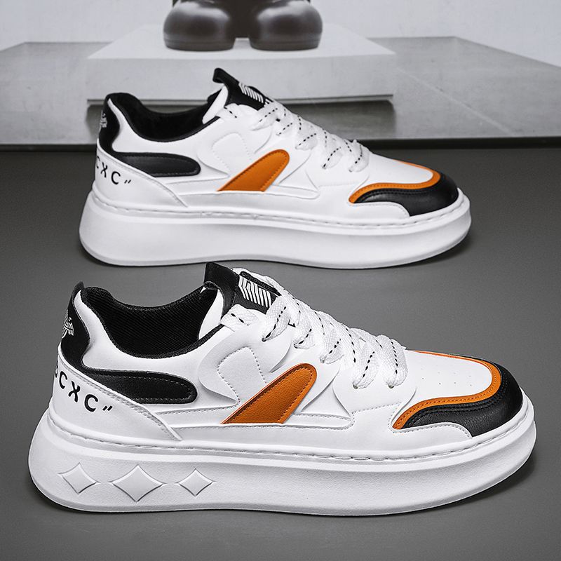 Men's Shoes Summer Trend Versatile Low-top Casual Board Shoes Student Sports Thick Sole Heightening Small White Tide Shoes Internet Celebrity Shoes