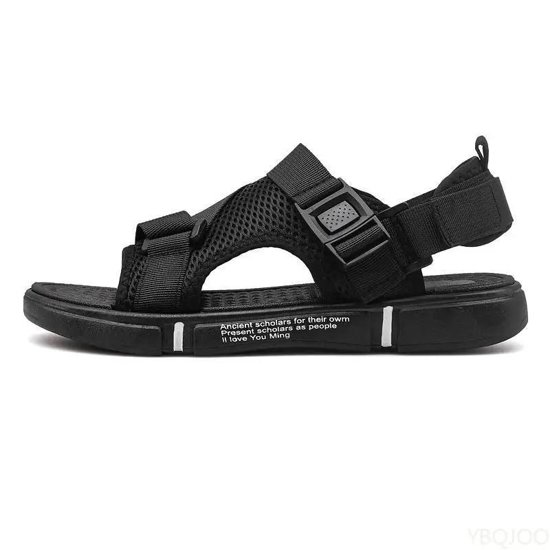 Fashion Summer Outdoor Breathable Comfort Slip On Open Shoes Casual Men Outdoor Sport Flat Sandals Shoes Soft Bottom Beach 2025