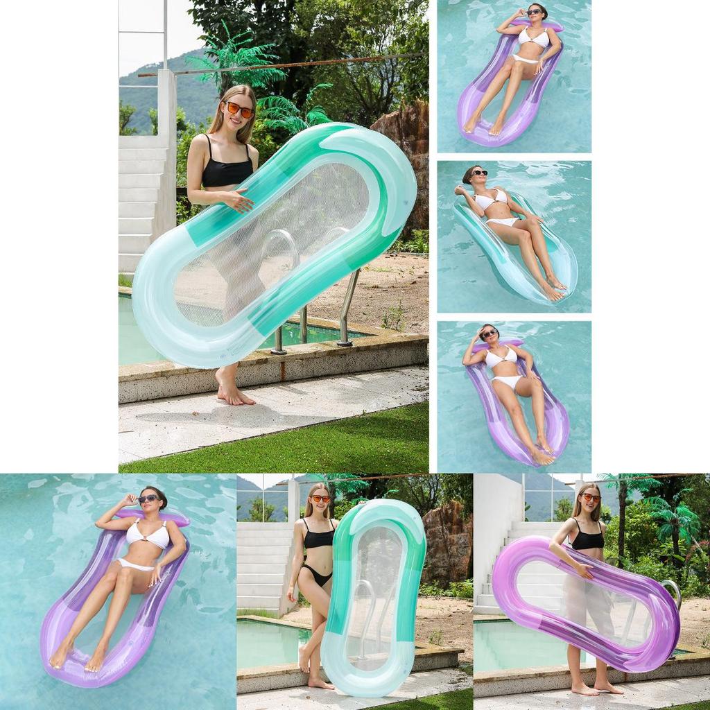 Pvc Gradient Green Adult Water Hammock Lounger Inflatable Chair Cross-border Hot Sale