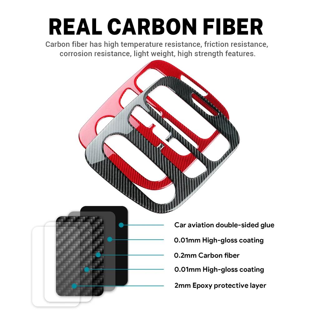 Carbon Fiber Center Console Sticker Trim for Renault Clio 4 2013-2018 LHD RHD Interior Accessories