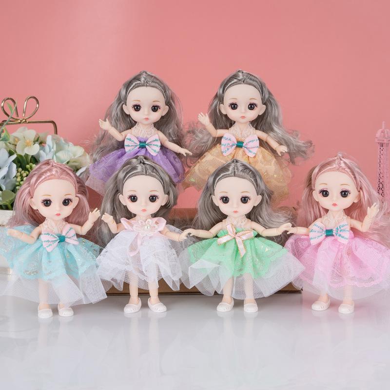 16cm Doll Set Dress Up Girl Toy Princess Doll Play House Birthday Gift Accessories