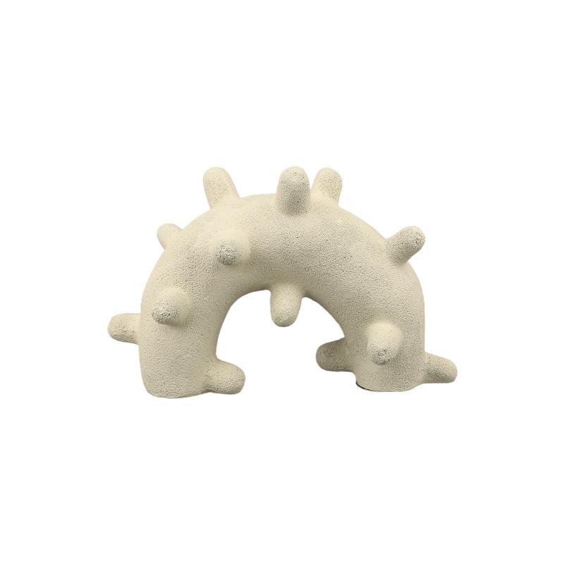 

Abstract Circular Arc Shape Figurines Creative Sculpture Decoration Geometric Cactus Resin Handicraft Ornaments Home Decoration бежевый