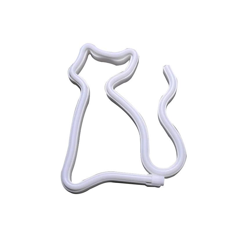 Katze Neonlicht Schild LED Tierfigur Modellierlampe Dekoration Ornamente für Zimmer Tierhandlung Party Feiertag USB- und Batteriebetrieben