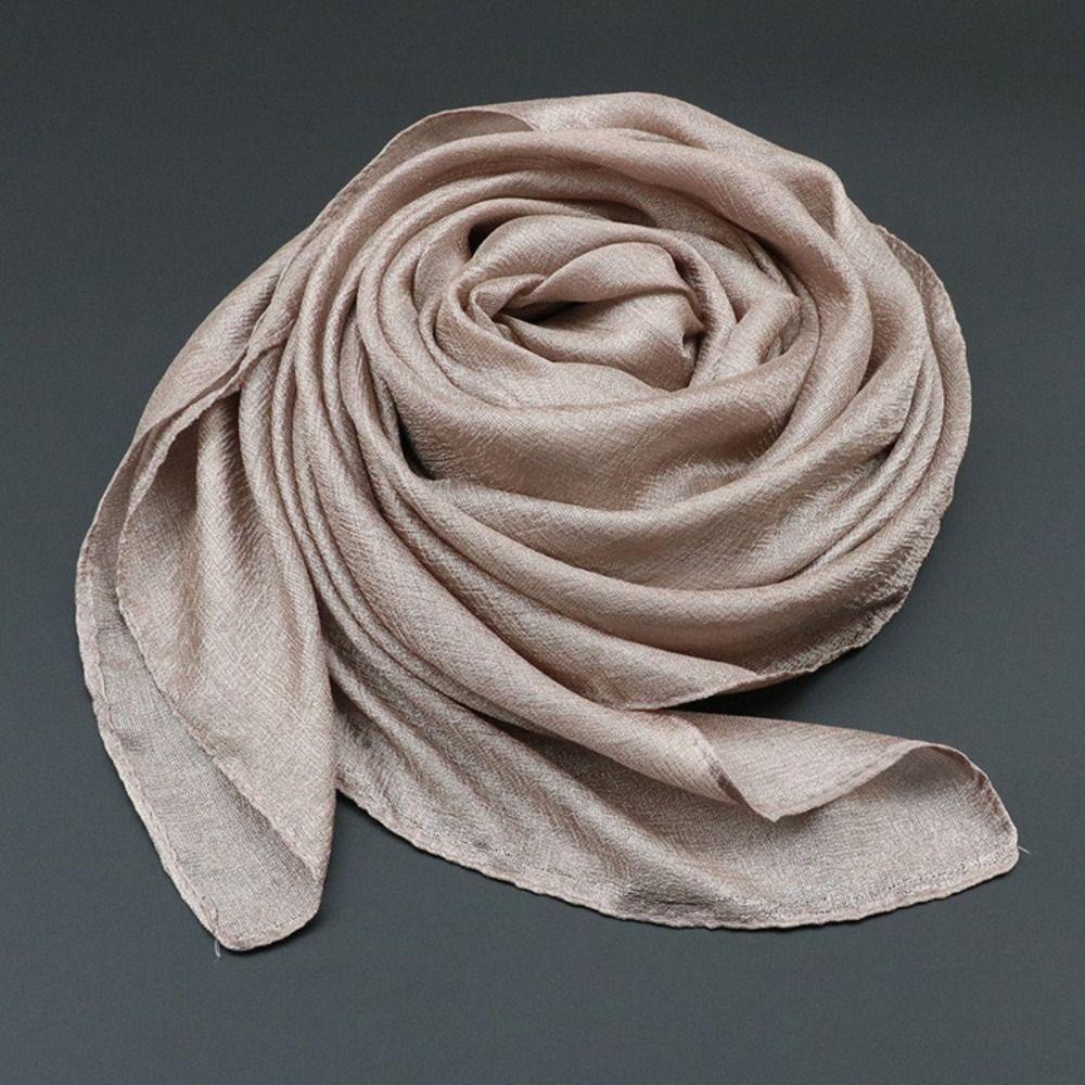 Head Wrap Women Plain Scarf Linen Plus Size Hijab New Female Sunscreen Shawl