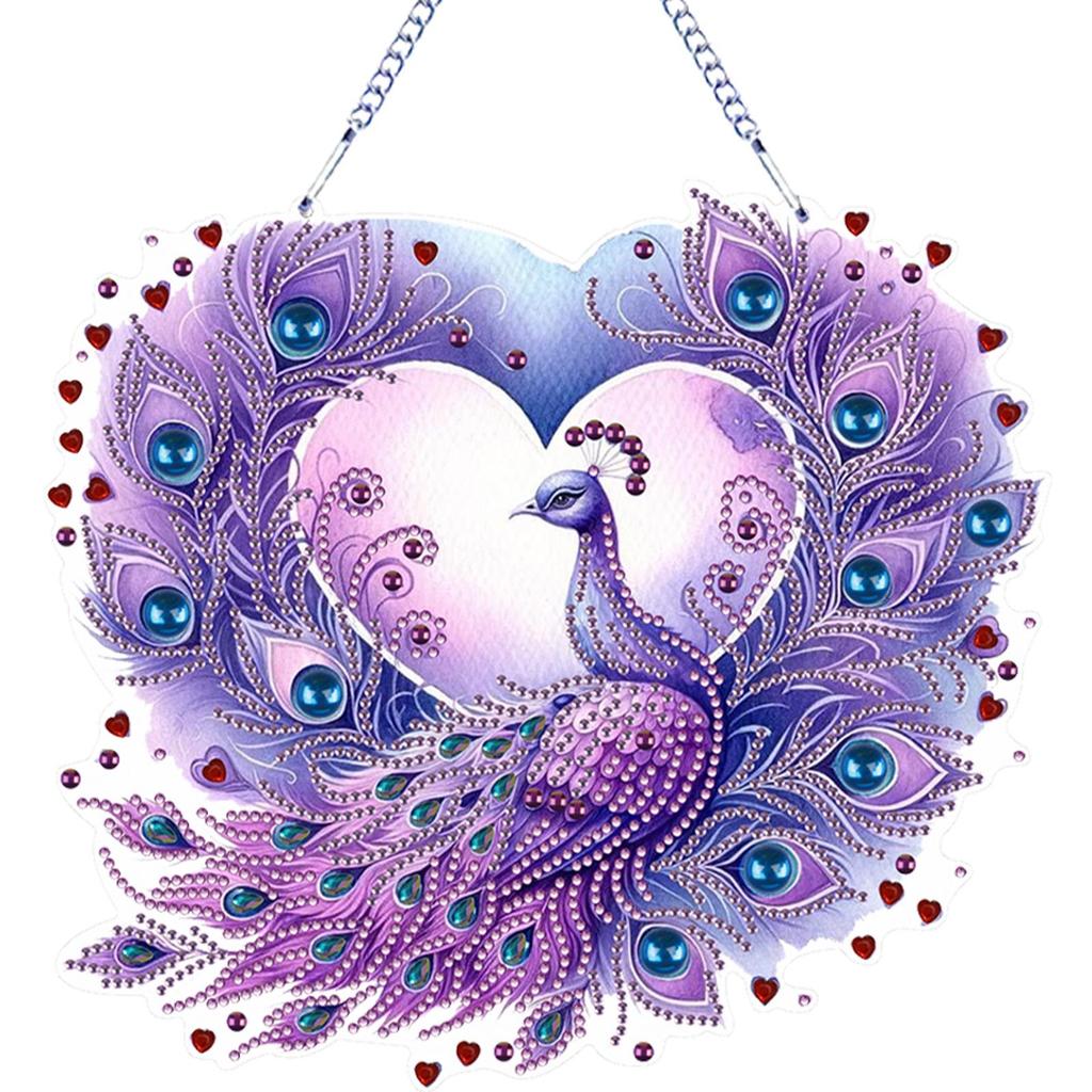 Animal Theme 2D Flat DIY Special Shape Hanging Diamond Art Kits Diamond Painting Set Diamond Art Pendant Wall Door Decoration