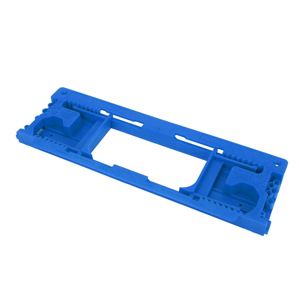 Door Jamb Hinge Jig ABS Blue Color Good Toughness Door Hinge Router Template for Home Decoration