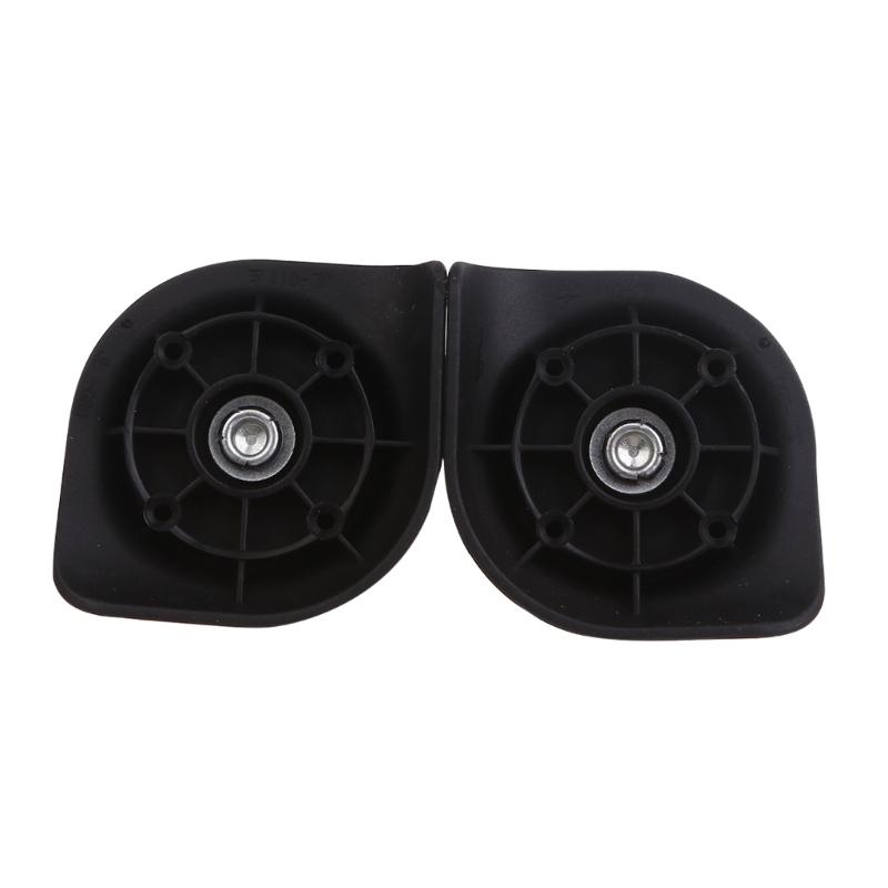 Trolley Casters Single Row 360 Degree Swivel Suitcase Silent Wheels 2pcs Black
